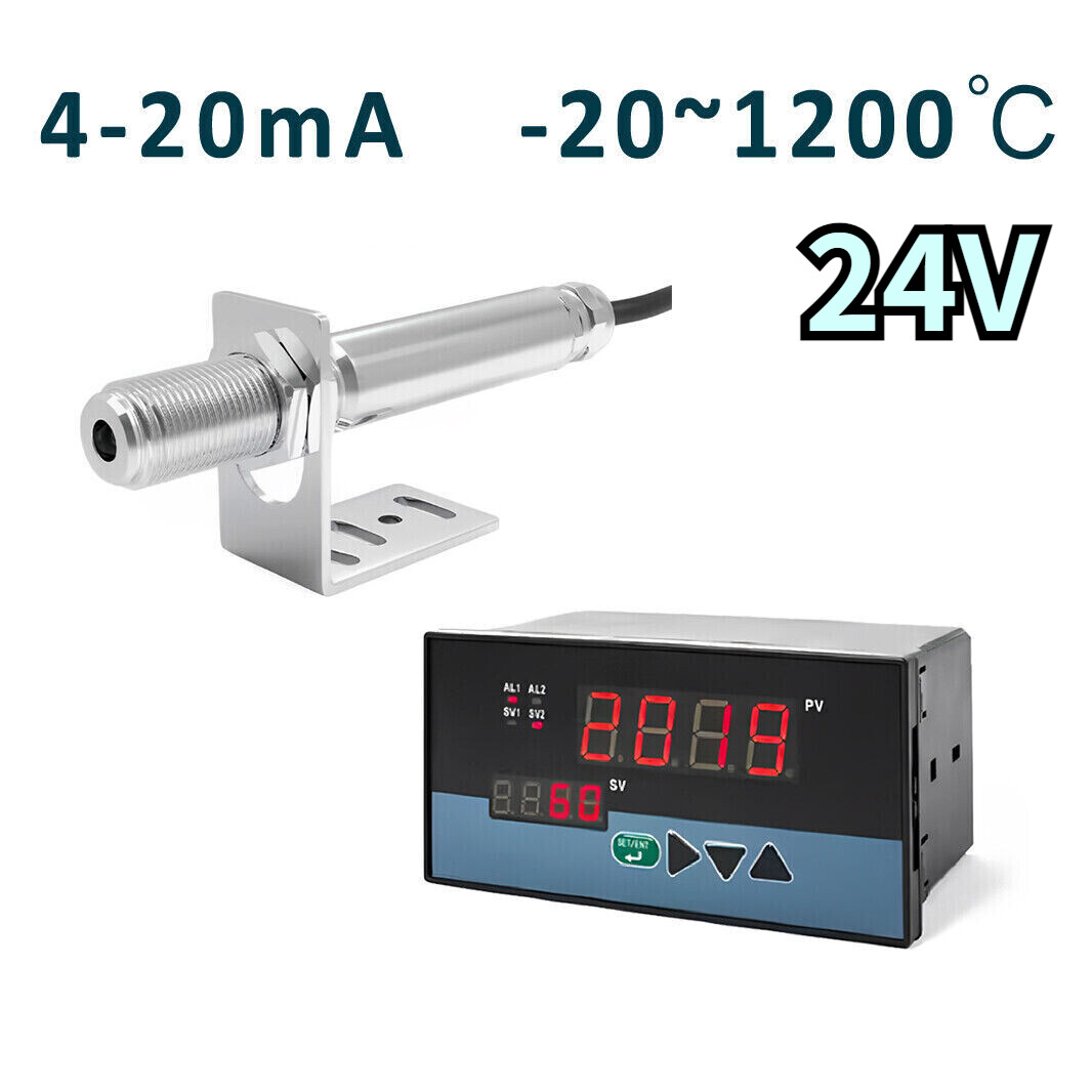 24V Infrared Thermometer Sensor Non-contact Industrial Temperature Controller