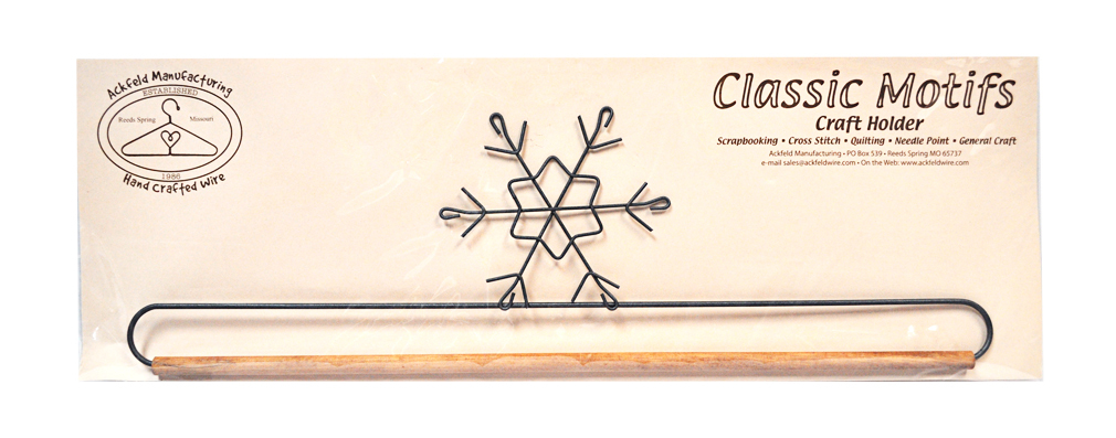 Classic Motifs Snowflake 16 Inch Fabric Holder With Dowel
