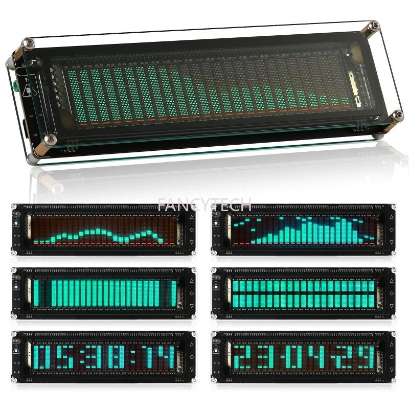 MIC Pick up Audio Spectrum VFD Sound Level Meter VU Meter Screen Display NICE