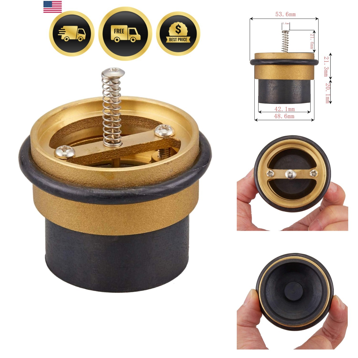 Internal Backwater Valve,2-F 2" Float Model Flood-Guard for 2-inch Flood Drai...