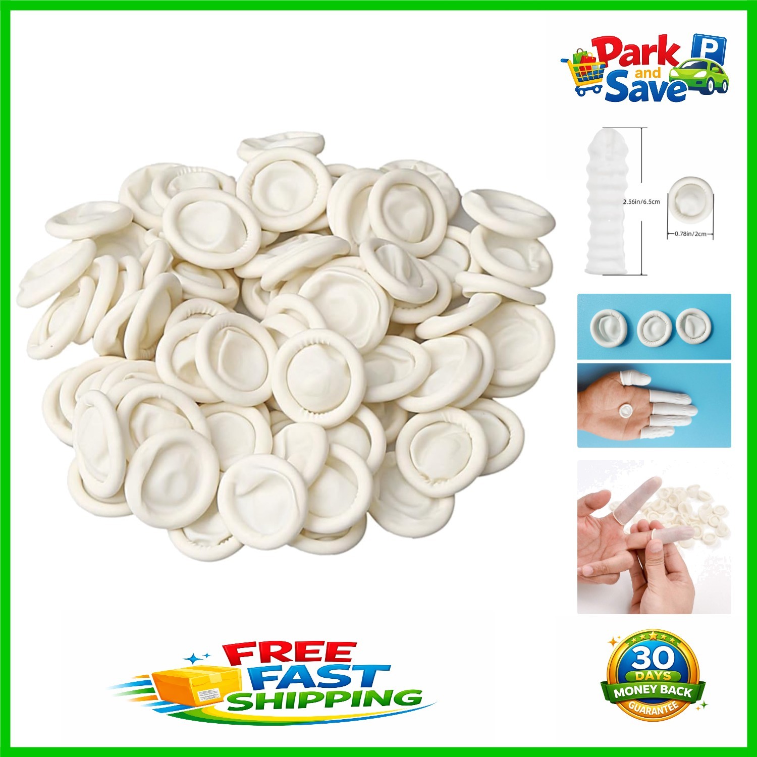 150pcs Medium Latex Finger Cots - Anti-Static Covers for Clean & Safe Handling