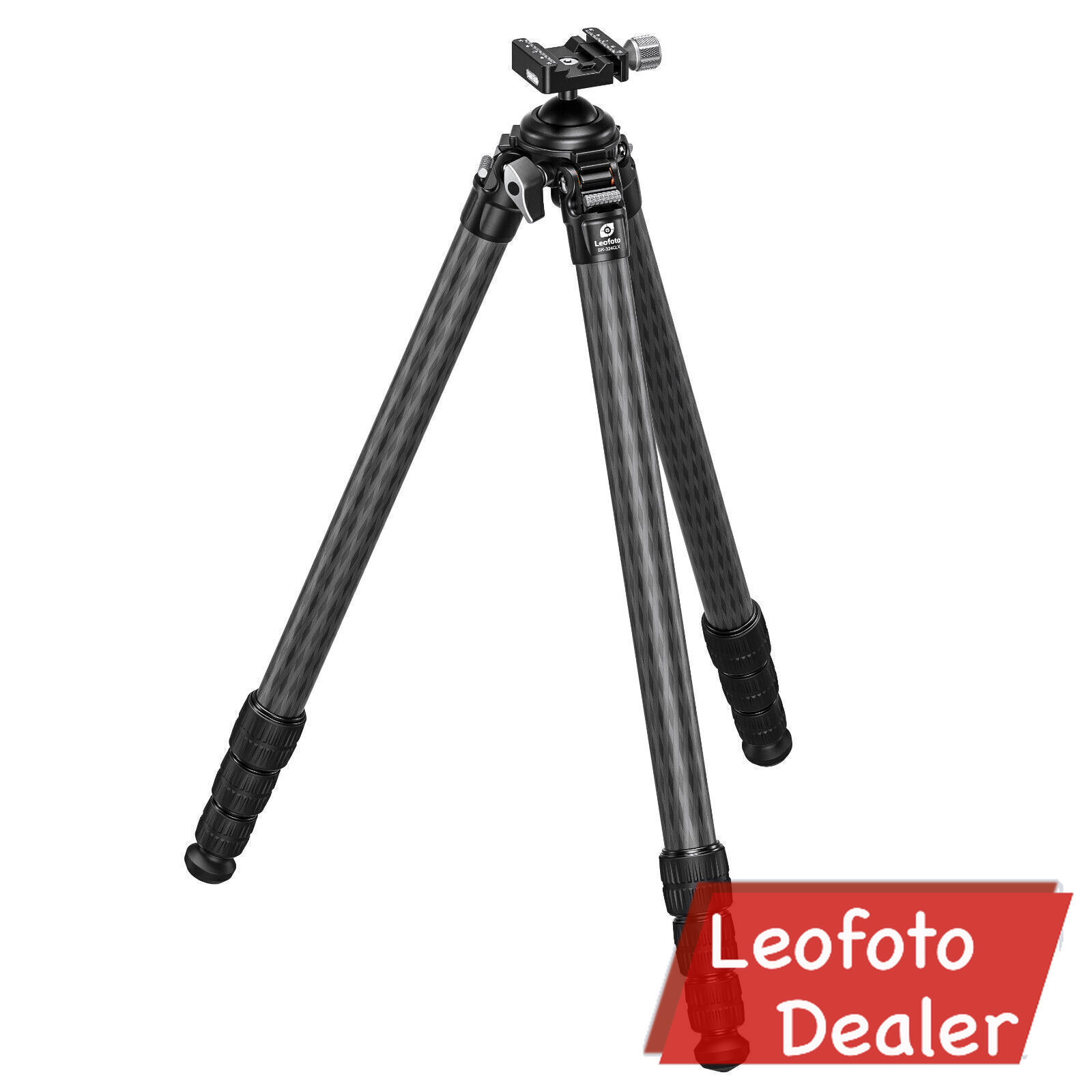 Leofoto SK-324CLX Tripod Integrated Knob-Control Ballhead Arca & Picatinny Clamp