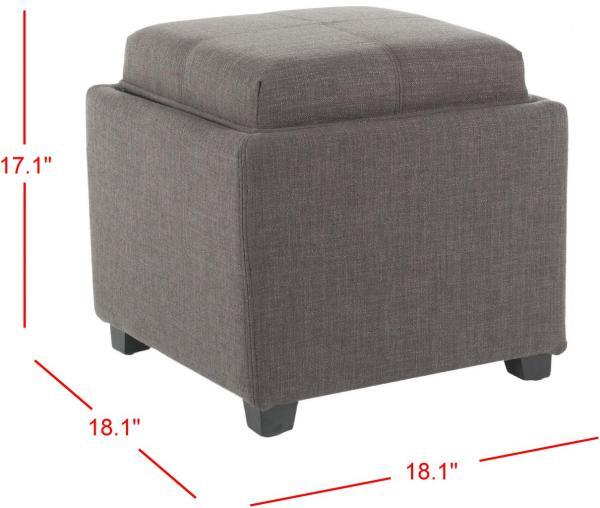 Safavieh HARRISON SINGLE TRAY OTTOMAN, Reduced Price 2172724148 HUD8233G