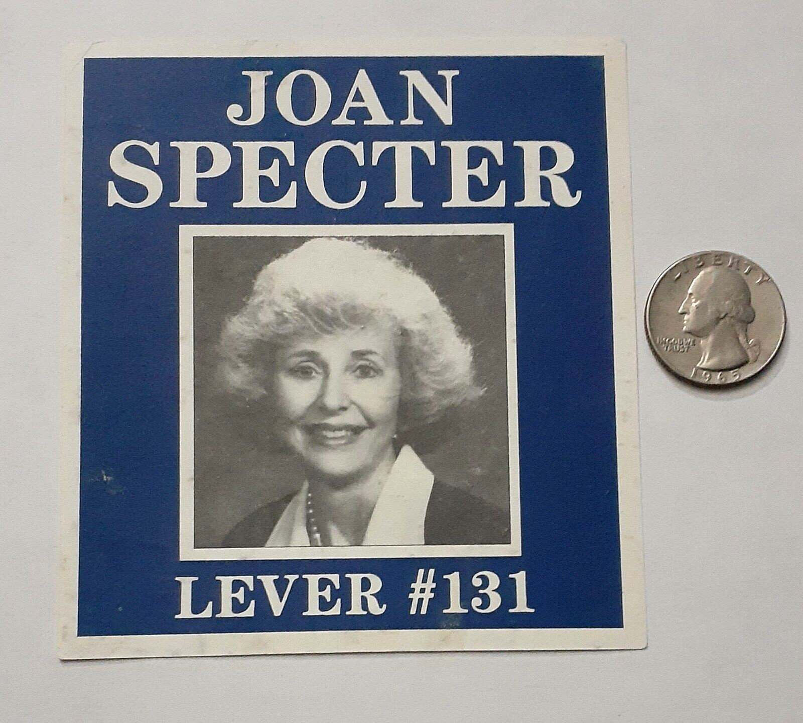 Vintage 1980s Joan Specter Campaign Flyer Cake Recipe Philadelphia Pennsylvania