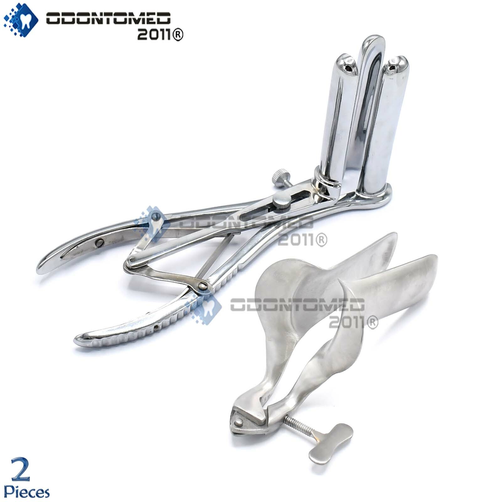 ODM Collin Vaginal Speculum Large & 3 Prong Mathieu Anal Speculum Gynaecology