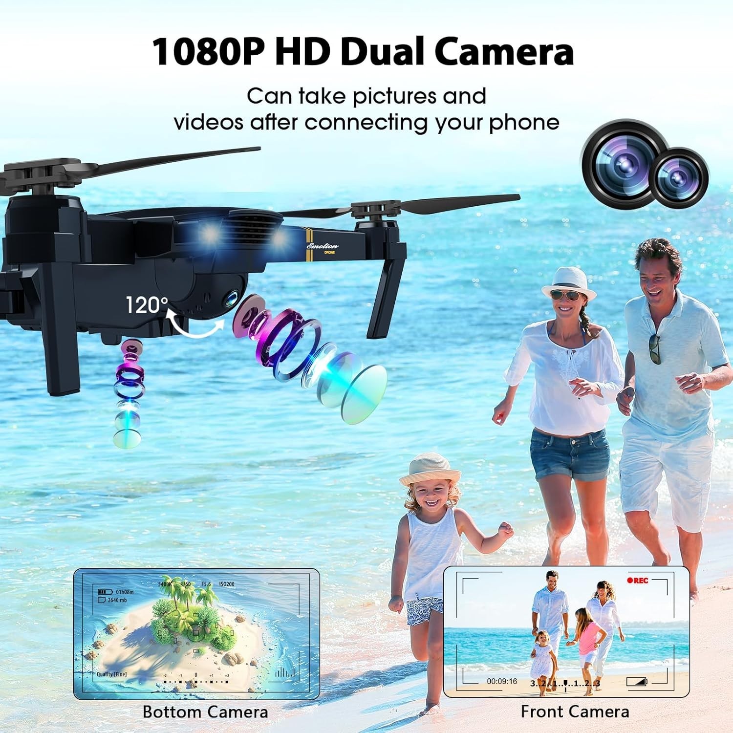 Portable RC Quadcopter for Beginners - 2 Batteries