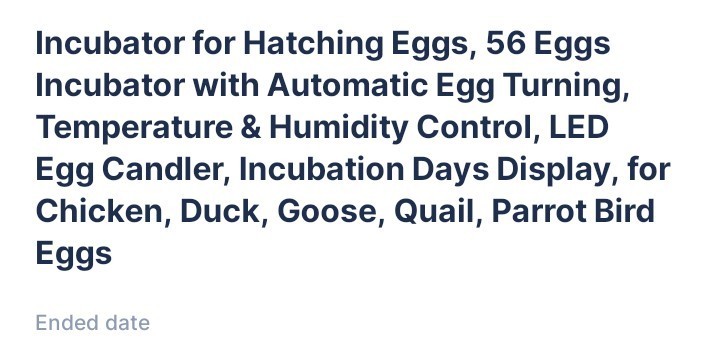 56 Egg Incubator for Hatching Eggs Automatic Egg Turning Temp & Humidity Control