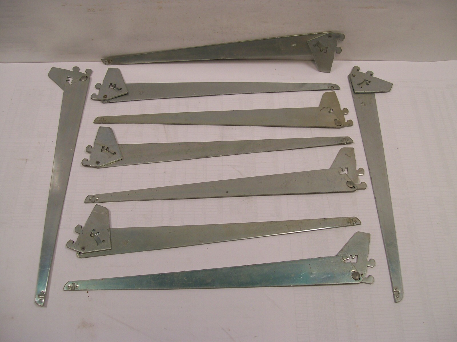 LOT OF 9 RHC Slot Retail Commercial ADJUSTABLE 16" Inch Shelving Shelf Brackets