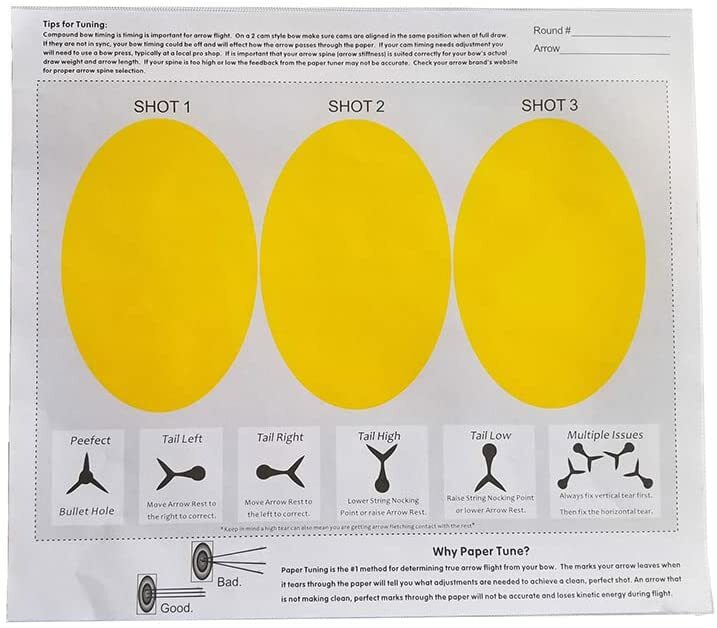KHAMPA DIY Archery Paper Tuning System Kit Portable Archery Paper Tuner 11pc