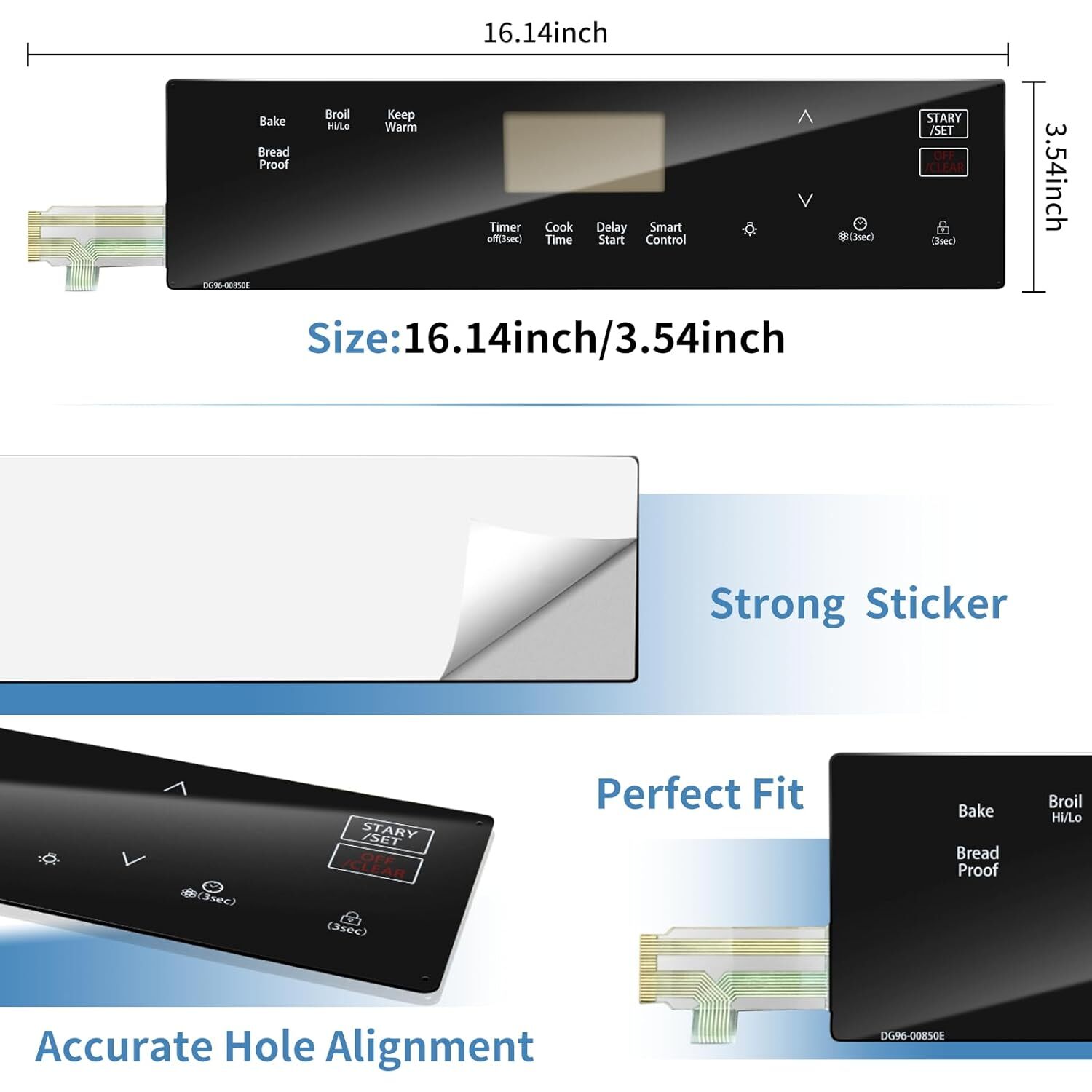 DG96-00850E Range Membrane Switch Touchpad Control Touch Panel Fits For Samsung