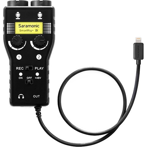 Saramonic SmartRig+ Di Two-Channel Mic and Guitar Interface Lightning Connector