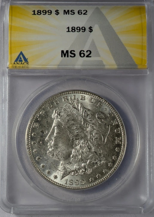 1899 Morgan Silver Dollar ANACS MS-62