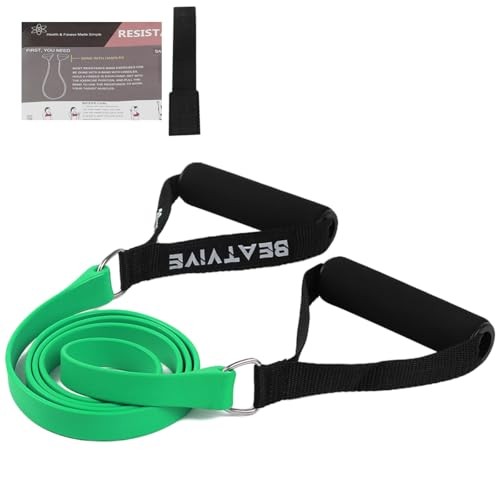Exercise Bands with Handles, Resistance Bands with Handles, Green-Medium(20lbs)