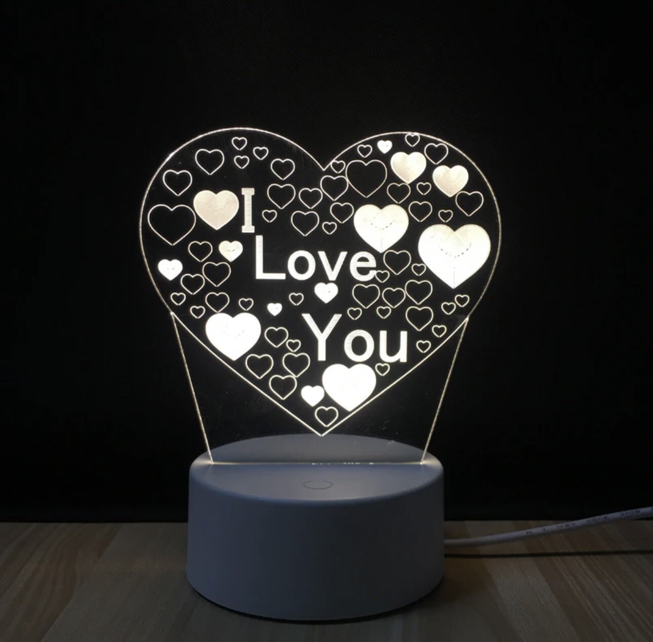 I love you heart Acrylic 3d lamp