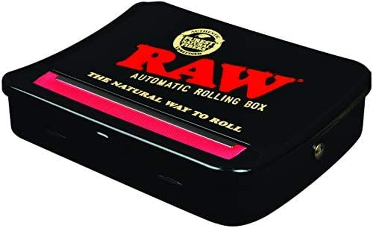 RAW 79Mm Adjustable Automatic Cigarette Rolling Box (RED)