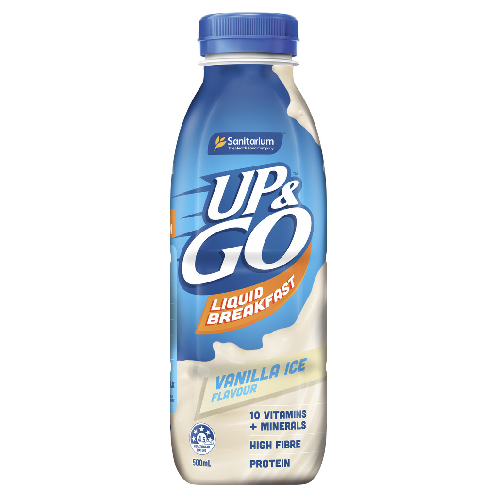 Up & Go Vanilla Milk Liquid Breakfast Bottle 500ml X 6 Bottles