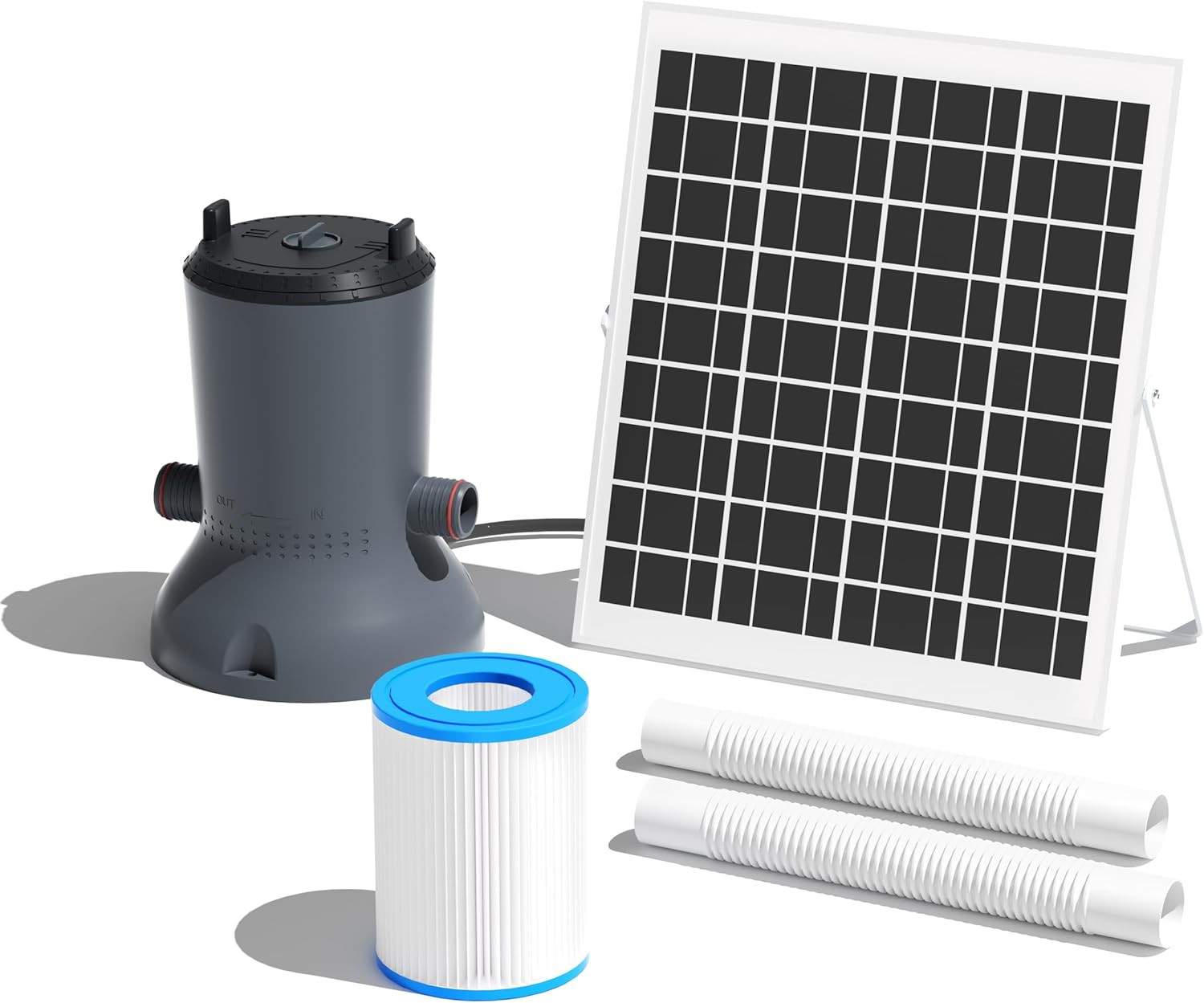 400GPH Solar Cartridge Pump for Above-Ground Pools – Filters & Circulates Water