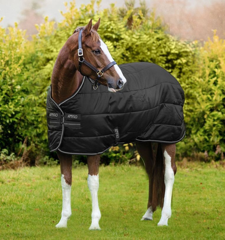 Amigo Ripstop Insulator Stable Blanket 100g - Black/Black & Silver
