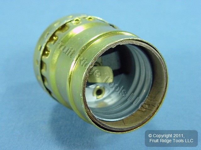 Leviton 9347-PG Polished Gilt Keyless Light Socket Lampholder Short Electrolier