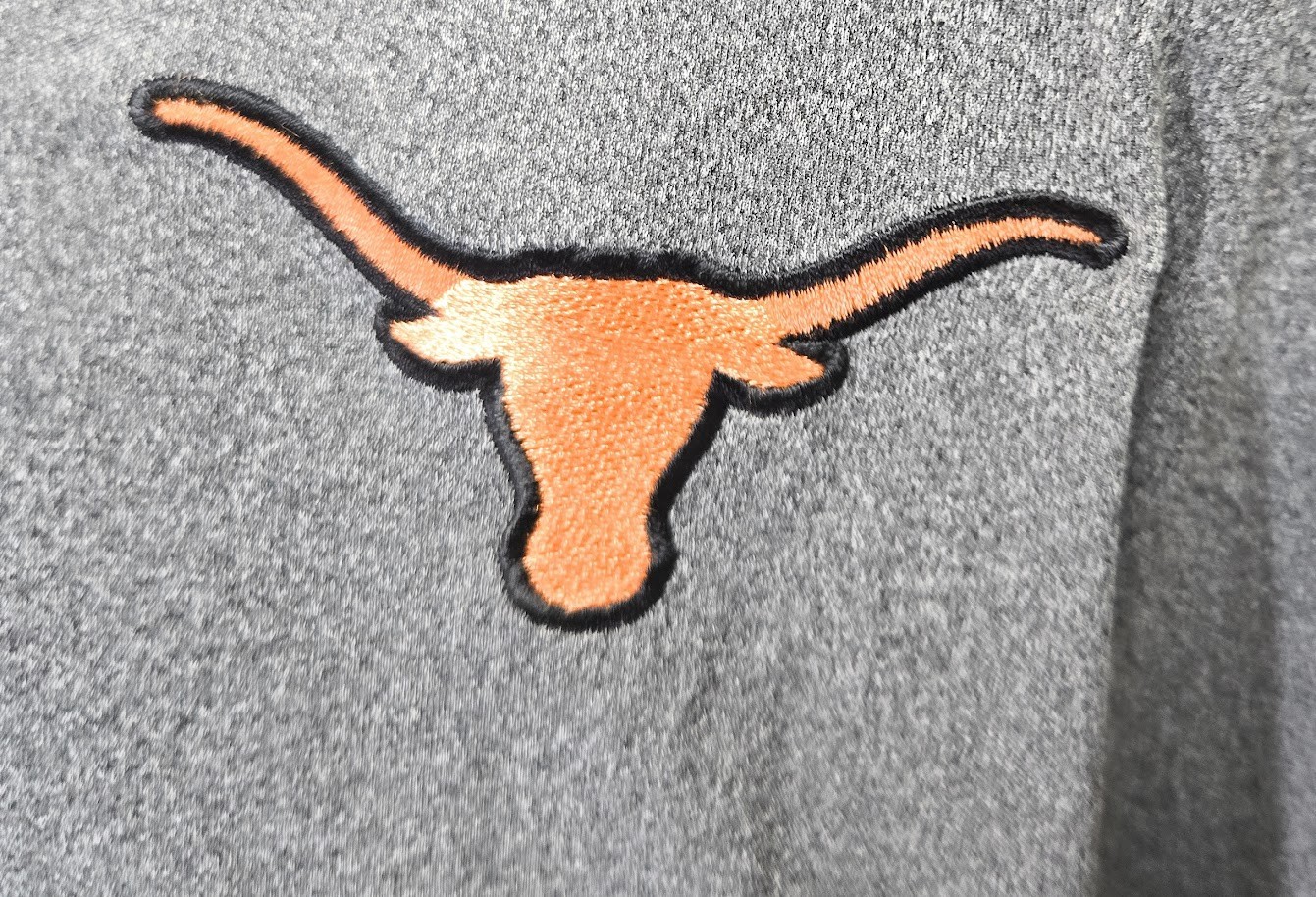 Mens Fanatics NCAA Univ of Texas Longhorns Black Grey Poly Polo Style Shirt