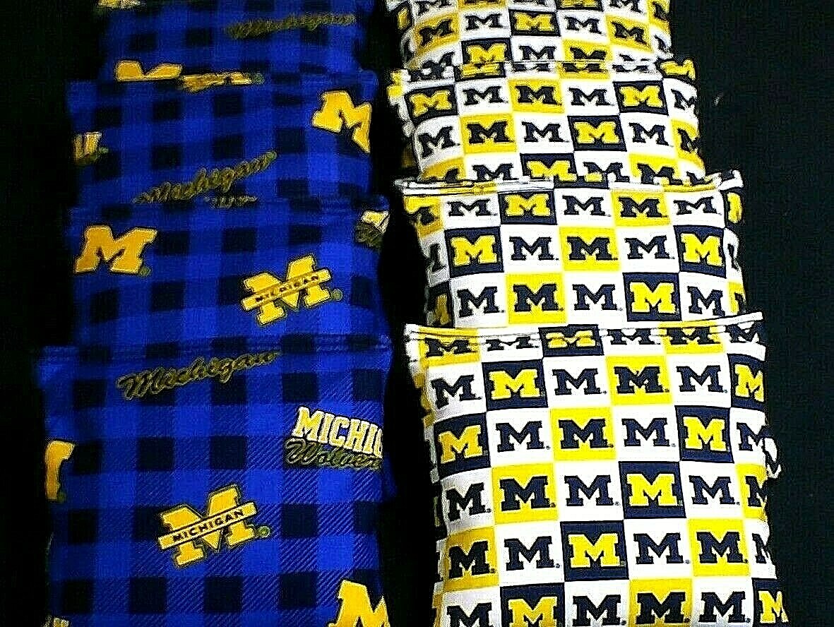 University of MICHIGAN WOLVERINES 8 Cornhole Bean Bags ACA Regulation