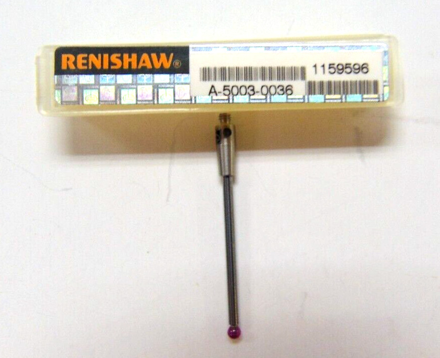 RENISHAW RUBY BALL TIP PHROBE A-5003-0036 2 MM BALL DIA  30 MM OAL M2 THREAD