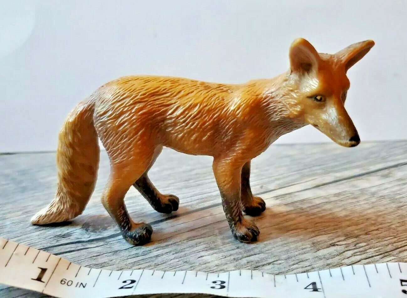 Red Fox Terra Figure Toy Plastic 4"L  Realistic