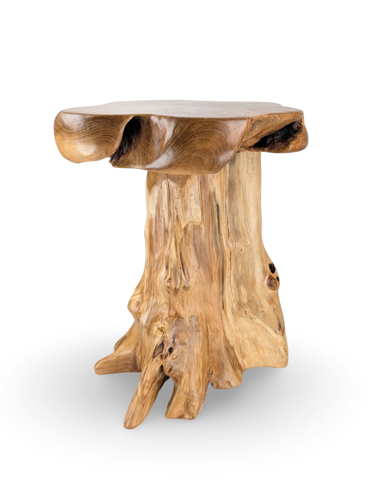 Teak End Table, Teak Side Table, Teak Accent Table, Boho Accent Stool