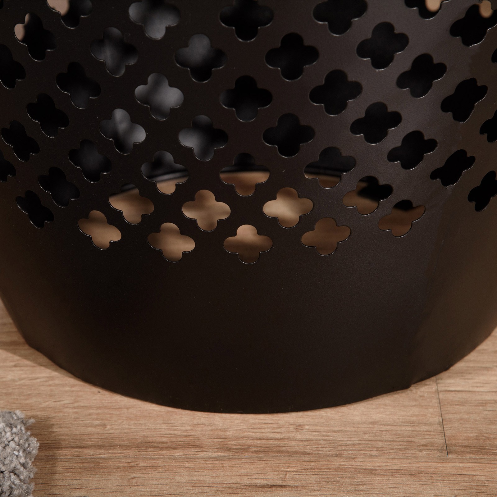 12" Outdoor Garden Accent Table, Black