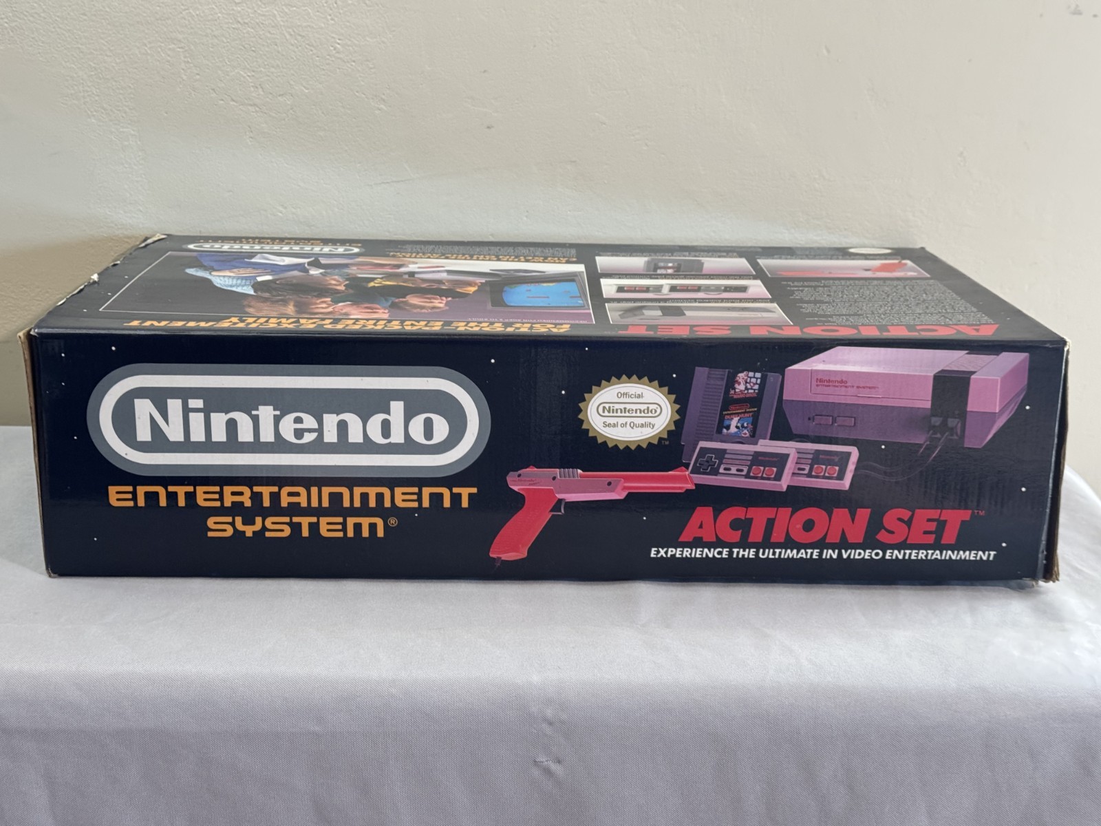 Authentic NES Action Set, BOX ONLY, No Styrofoam: Good Condition!