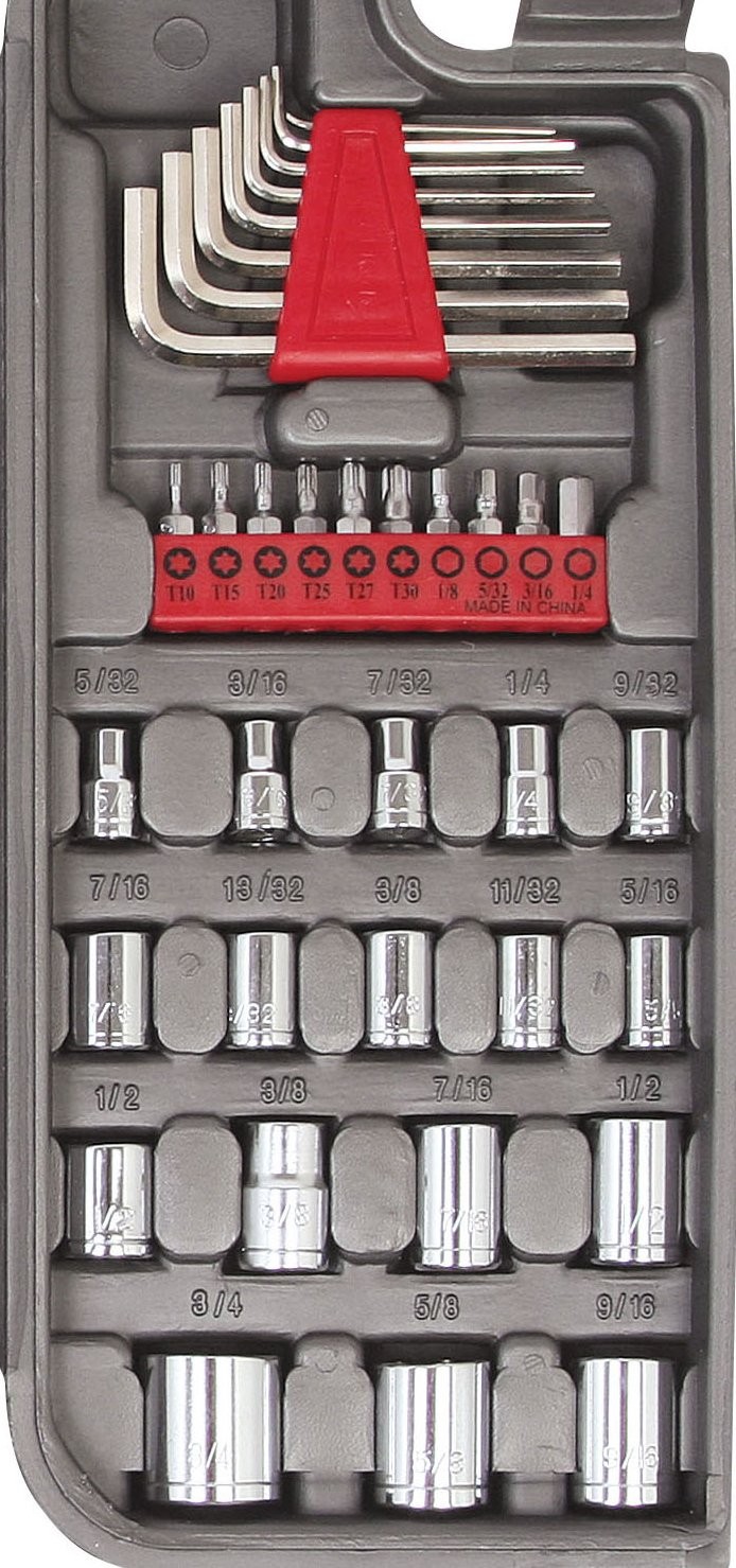 Apollo Tools 79 Piece Multi-Purpose SAE and Metric Tool Set 79-Piece, Gray