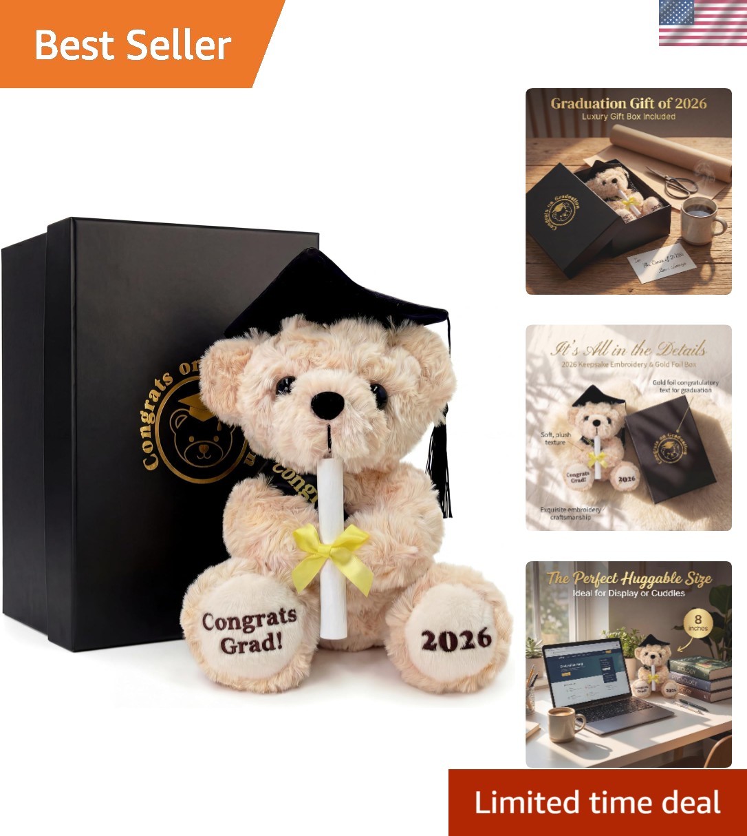 Class of 2026 Graduation Bear -Adorable Graduation Gifts for Boys and Girls- ...