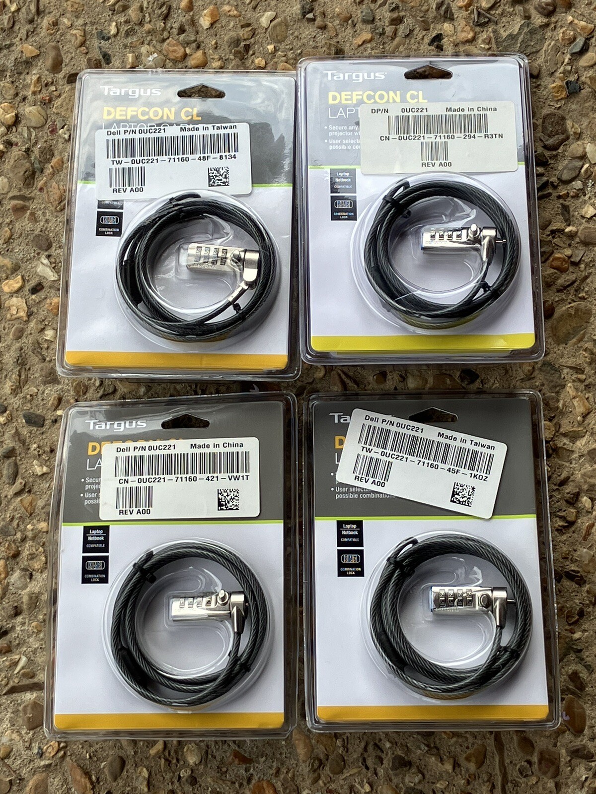 4- TARGUS DEFCON LAPTOP COMBINATION CABLE LOCK 6.5 Ft Brand New