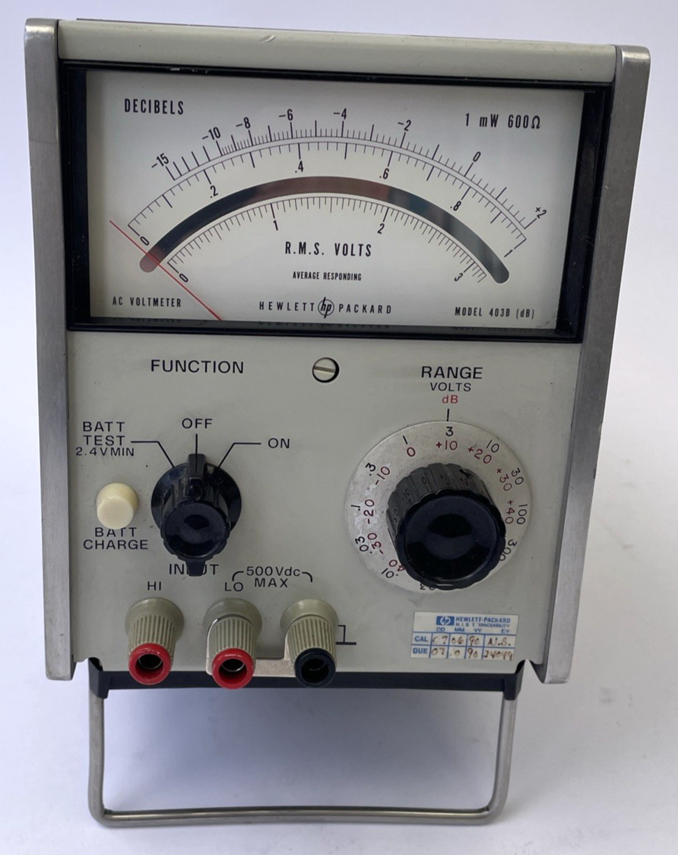Hewlett Packard HP Model 403B R.M.S. AC Voltmeter Made in the USA