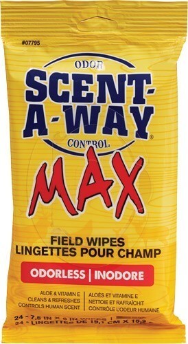 Hunters Specialties Scent Away Max Odor Control Hunting Wipes 10 Pack New 07796
