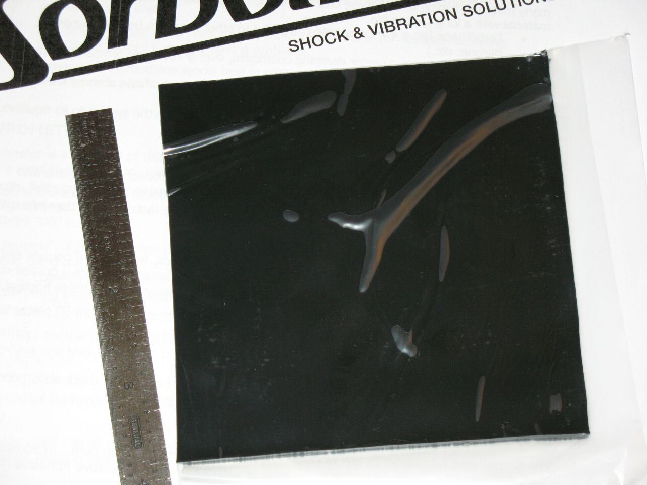 SORBOTHANE SHEET 4X4x1/8" 100mmx100mmx3.2mm VIBRATION ISO RUBBER PAD SQUARE 40D