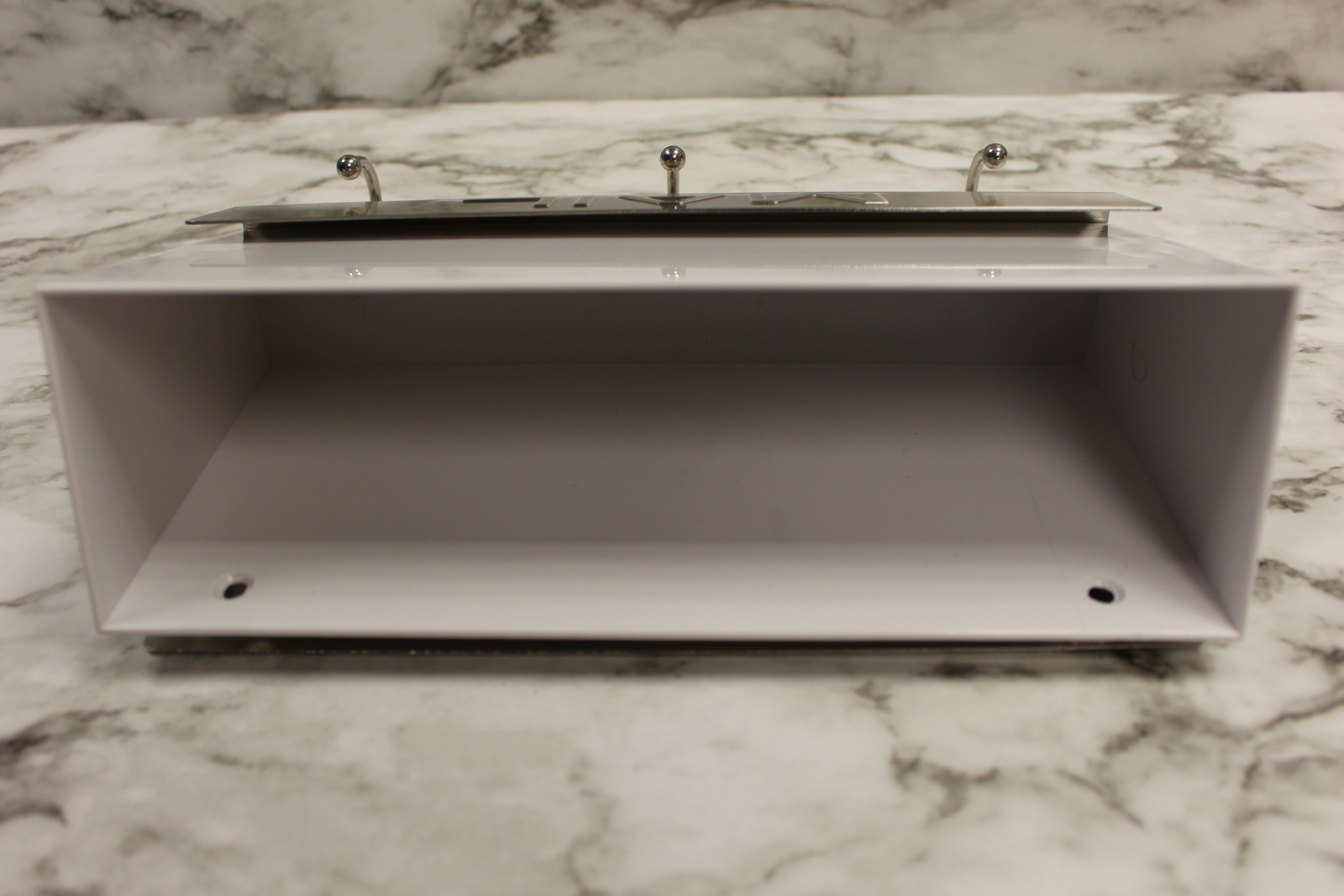Office Work Mailbox With Hooks For Keys Keychains - Silver - New