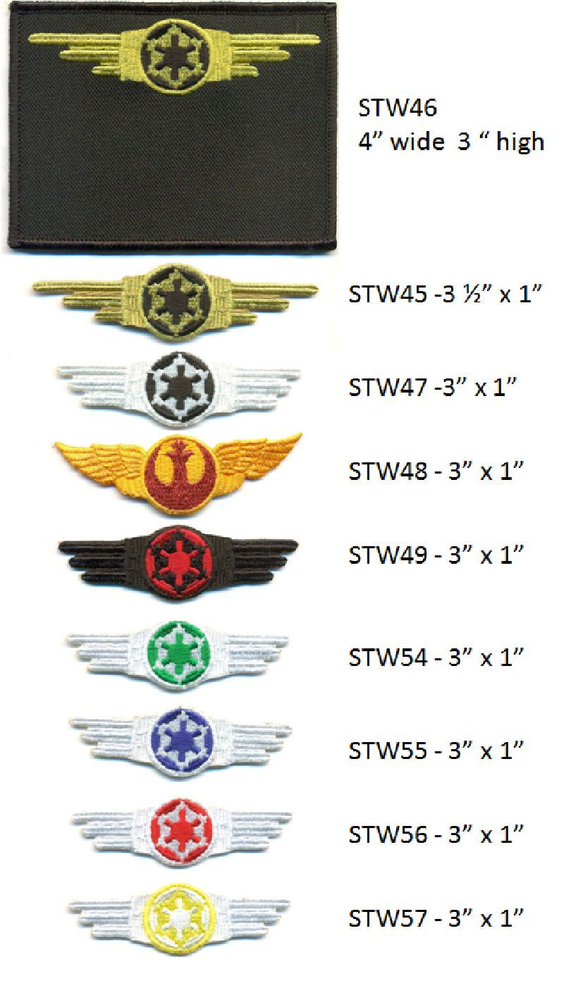 STAR WARS BLUE PILOT WINGS PATCH - STW55