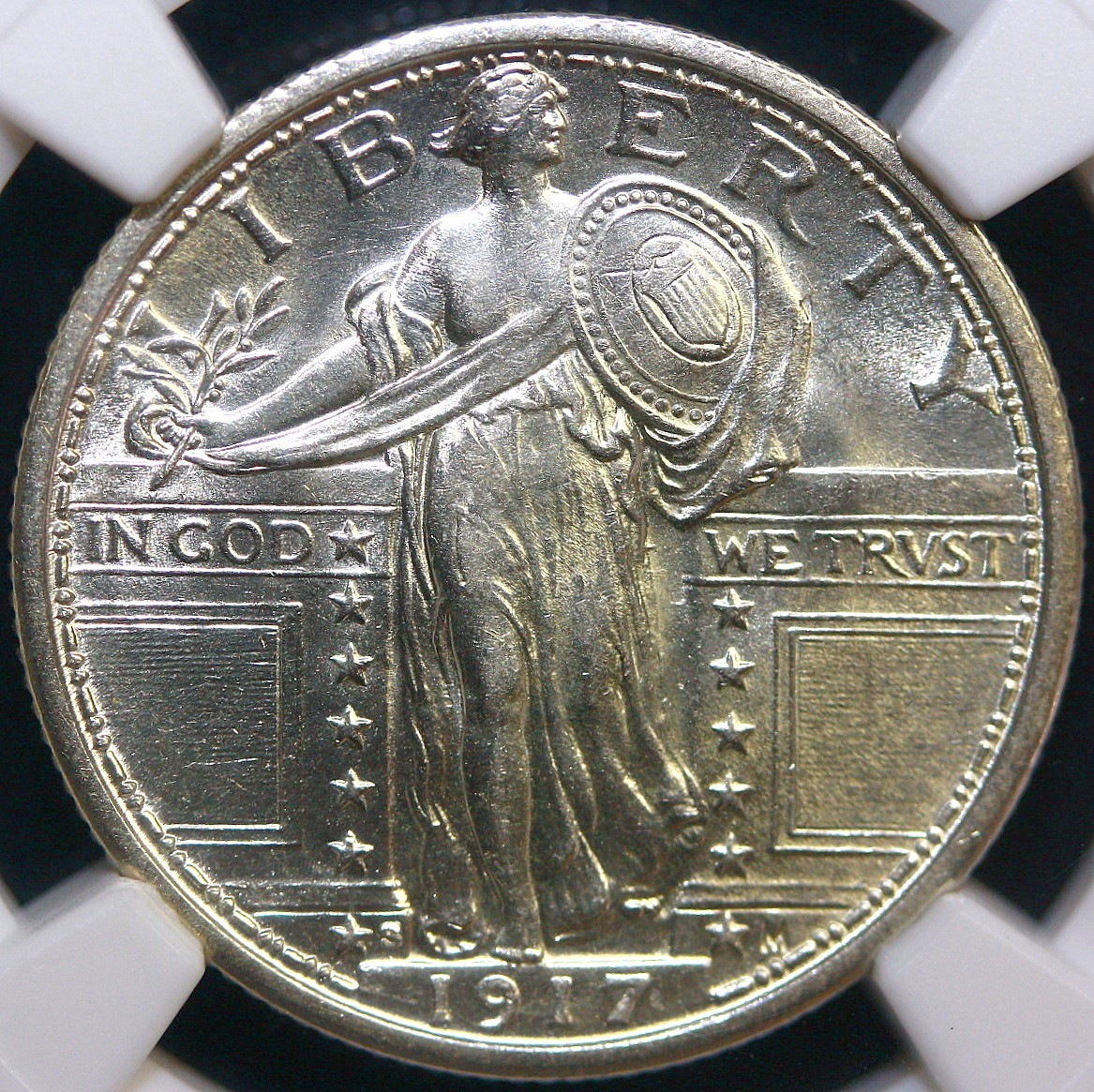 1917-S TYPE-1  25C Standing Liberty Quarter NGC MS-62 FH