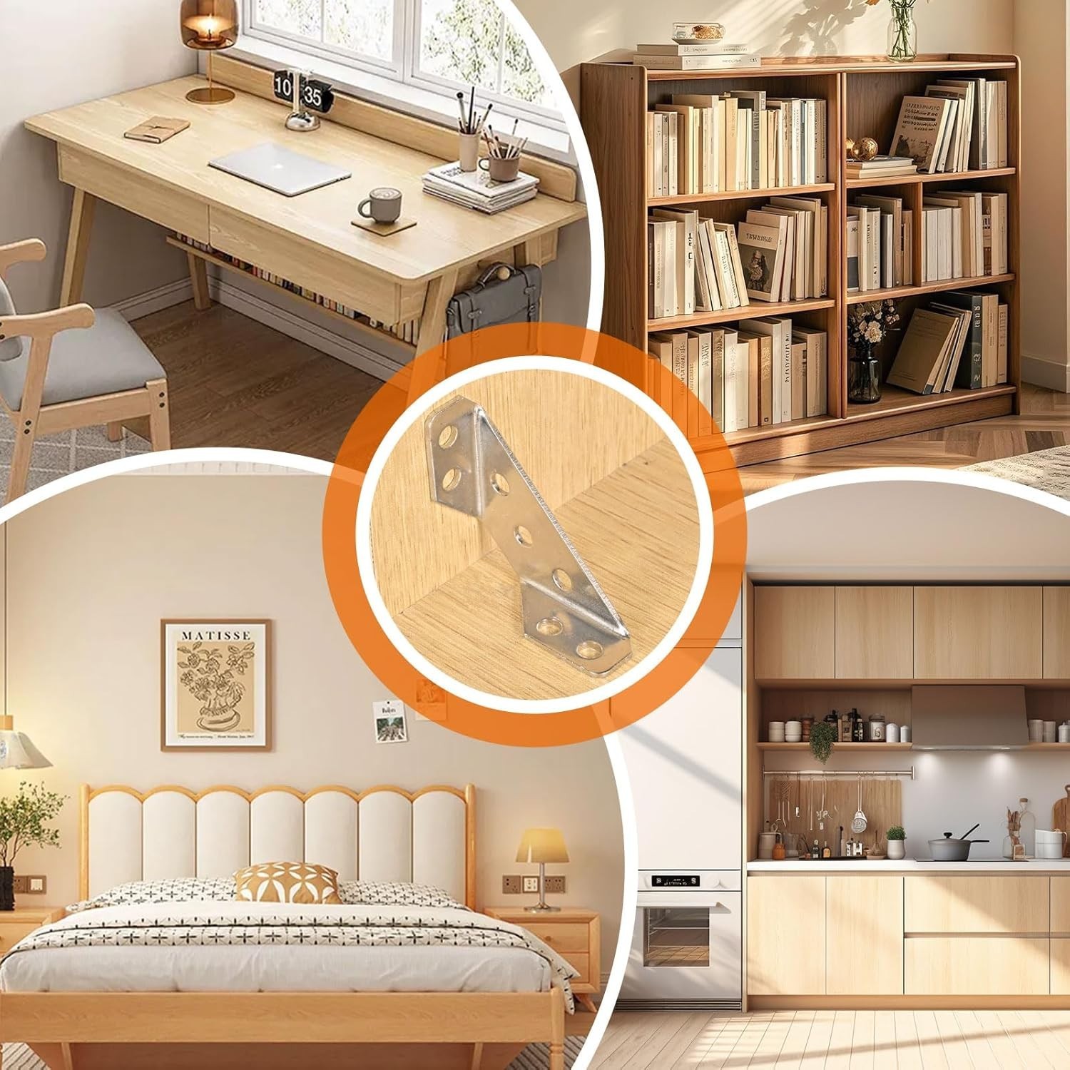 High-Strength 12 Pack Triangular Furniture Connectors - Perfect for DIY Projects