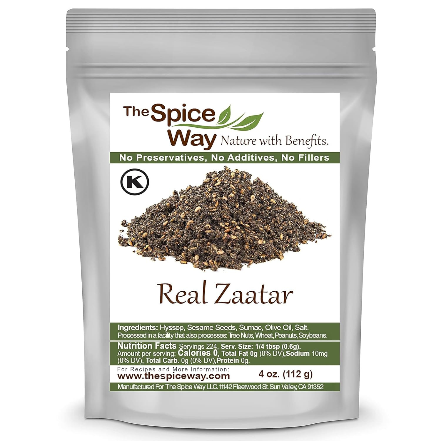 The Spice Way - Real Zaatar with Hyssop spice blend | 4 oz | (No Thyme that...
