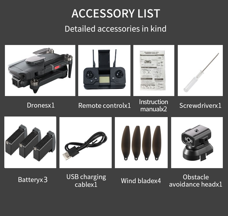 RC Drone 4k HD Camera WIFI FPV Drone Dual Camera Foldable Quadcopter Brushless