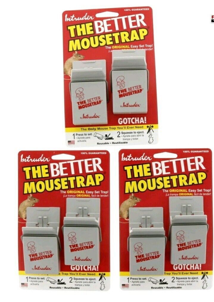 3 Packs (6) Intruder The Better Mouse Trap No Touch Design ^^^ New