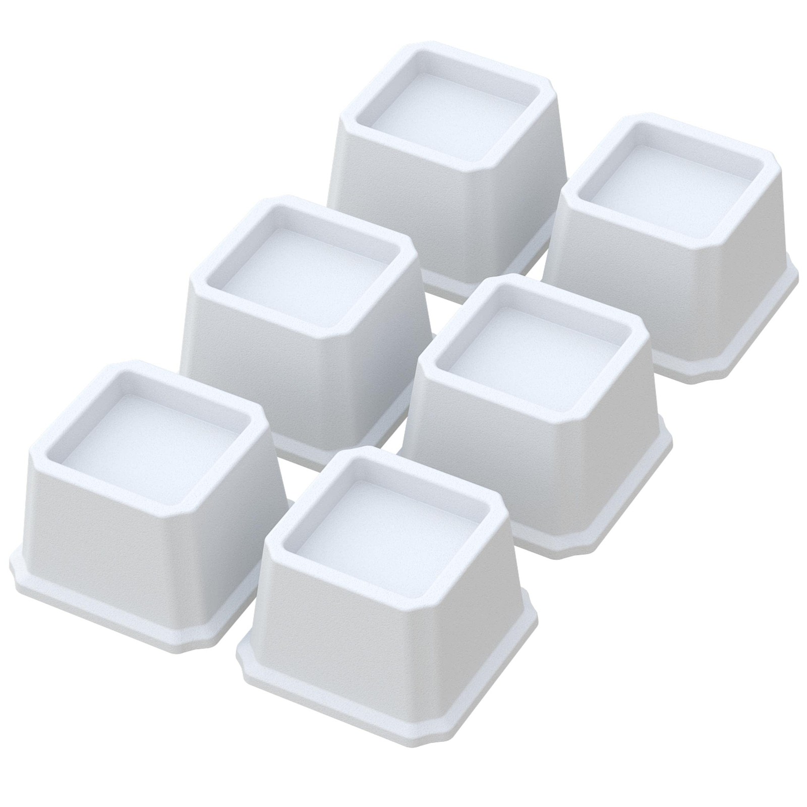 Bed Risers 2 Inch Heavy Duty Bed Elevators, Set of 6 Lifts Up 2000 lbs Furnit...