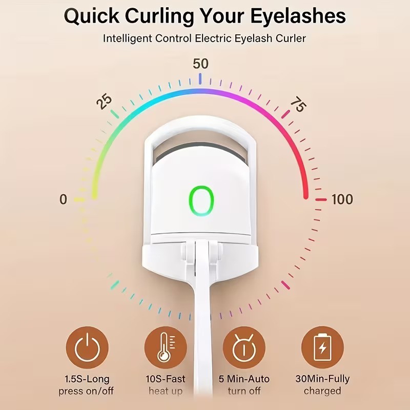 Eyelash Curler Electric USB Charging Beauty Device for Eyelashes Curling