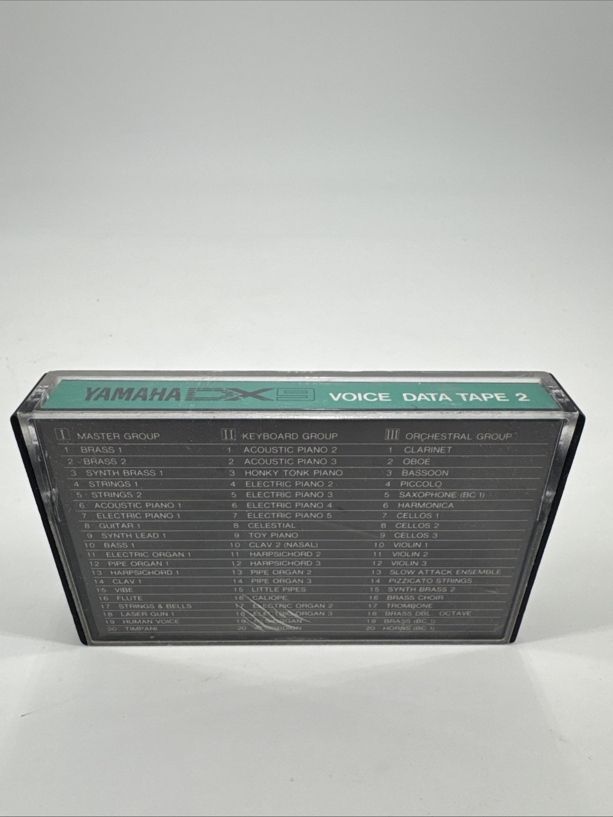 RARE Yamaha DX9 Voice Data Tape 2 Sound Library Cassette Tape Vintage