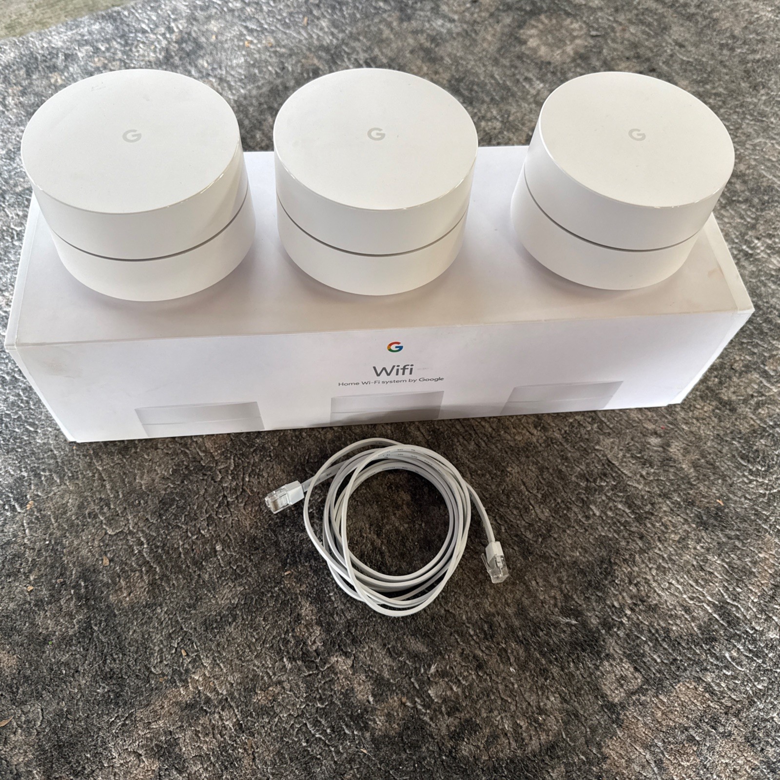 Google AC‑1304 AC1200 Mesh Wi‑Fi System 3‑Pack Home Router Set, EXCELLENT w BOX
