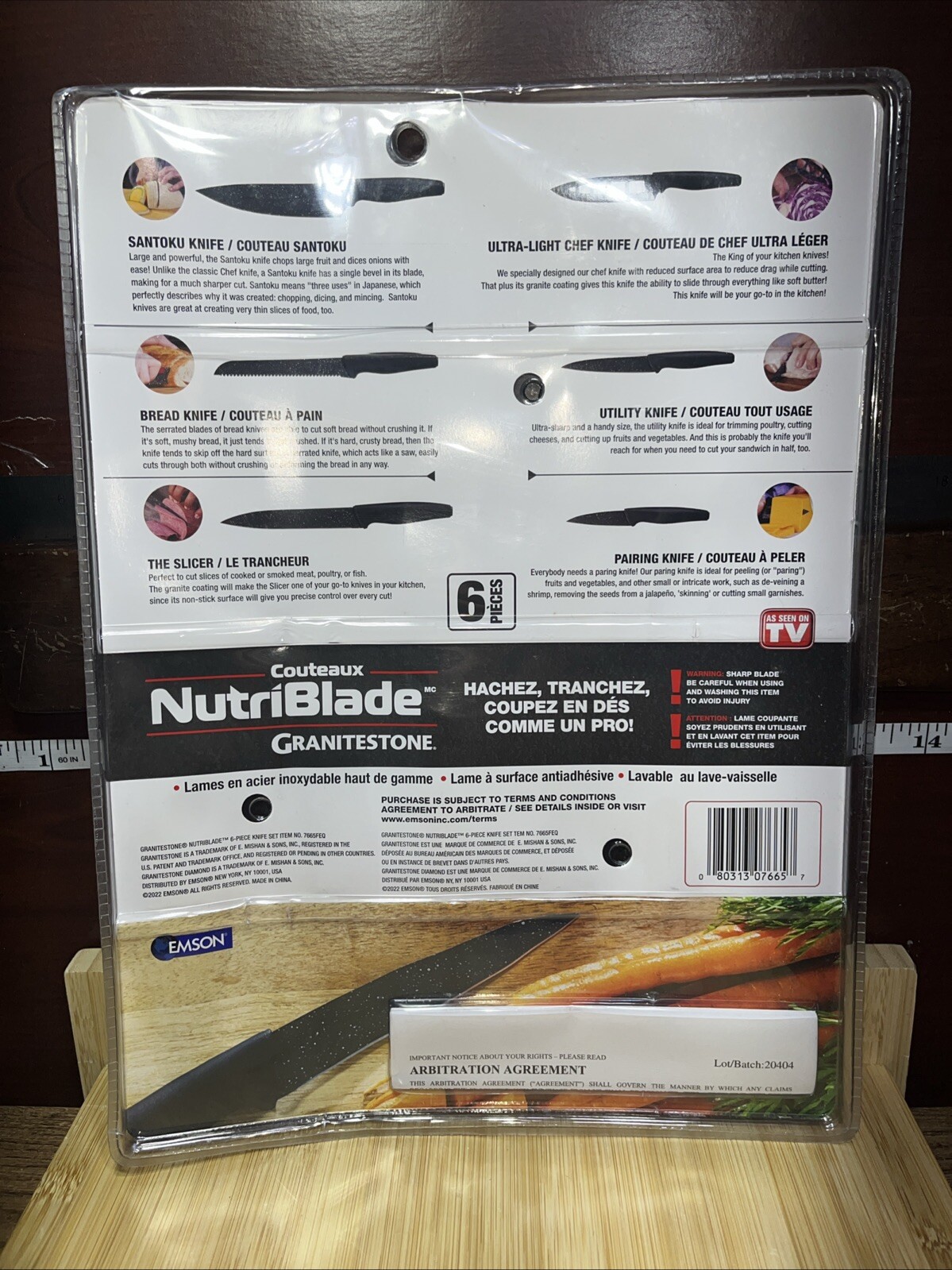 Granitestone Nutriblade Professional Chef Kitchen Knife Set New Sealed
