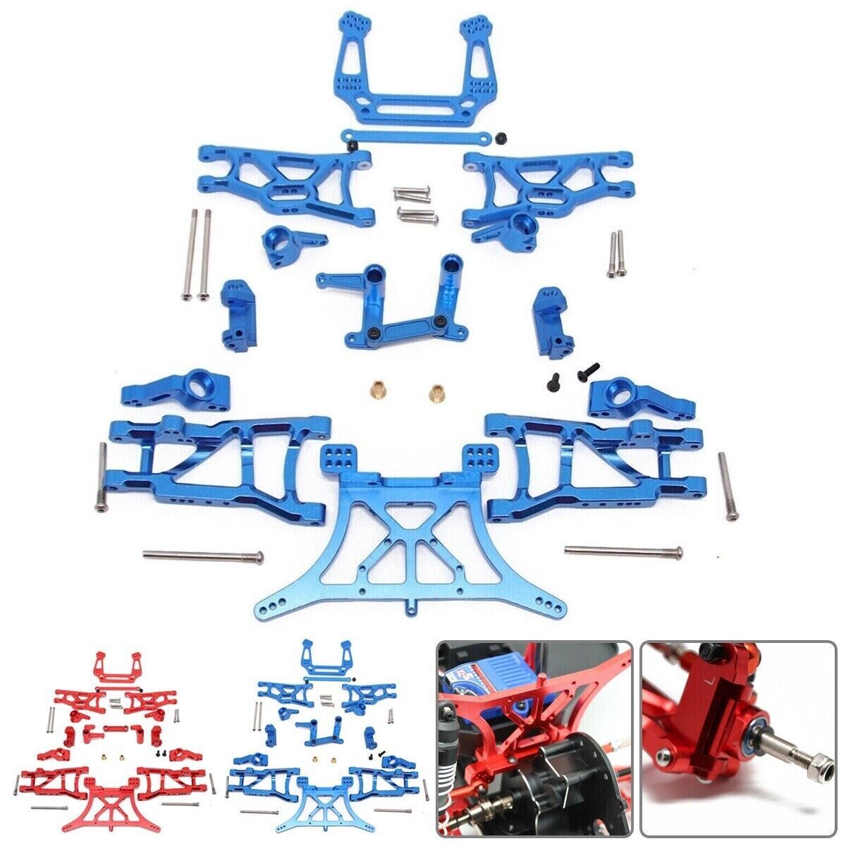 Metal Full Set RC Car Upgrade Parts For 1/10 Traxxas Slash 2WD/Rustler/Stampede