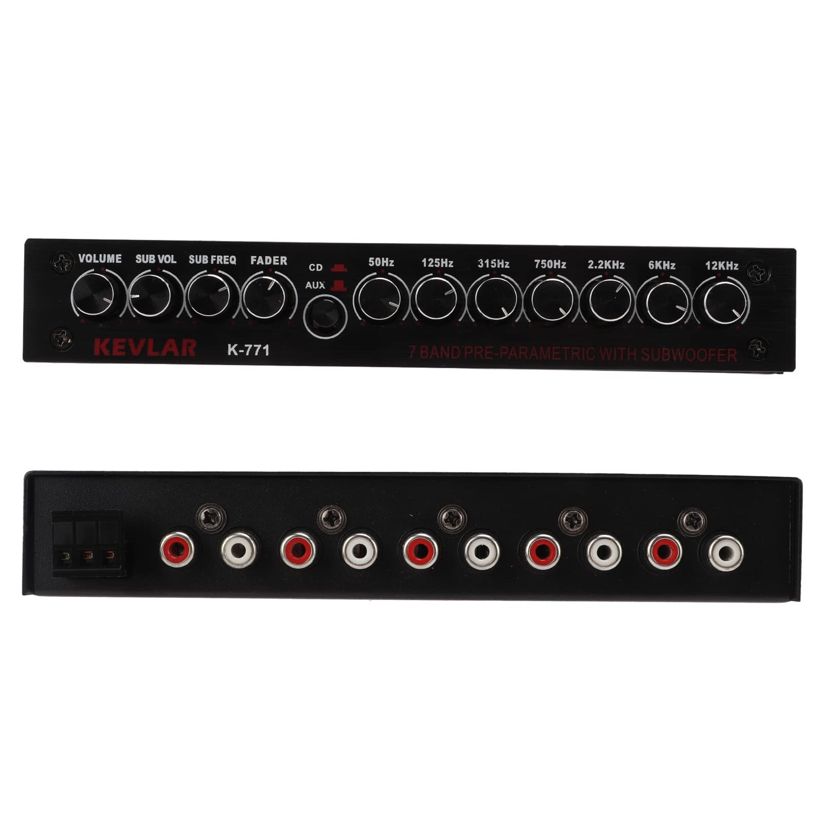 Car Audio Graphic Equalizer, 7 Bands EQ Car Amplifier Graphic Equalizer with Adj